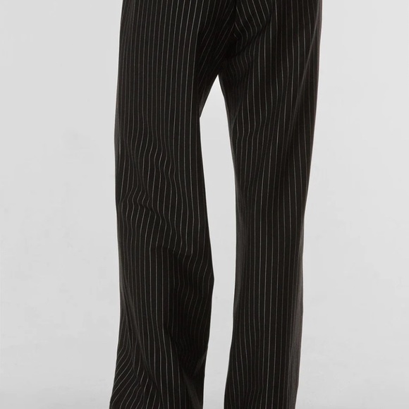 NOLI NWT Spade trouser black pinstripe wide leg pants Size M - Picture 3 of 4